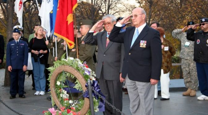 Korean War Veterans Joe Annello and Hiroshi “Hershey” Miyamura